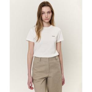 아떼 바네사브루노 25SS 스테디셀러 화이트 로고자수 면 반팔티셔츠 WVTS5B905WT