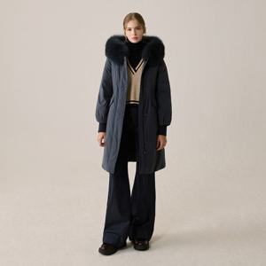 [택가 499,000원]사가폭스퍼 레빗 풀스킨 구스다운 롱코트