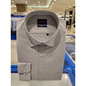 [예작(셔츠)]슬림핏 26S/S YJFSBS163GY 배색 코튼스판솔리드셔츠