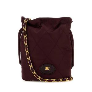 BURBERRY Burgundy canvas Horseshoe bucket bag 8118451 C3700