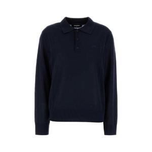 DSQUARED Dark blue wool polo shirt S75HA1384S18310 477