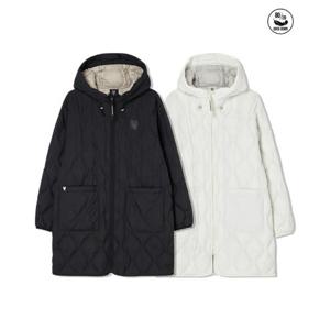 M 라이프워크패딩 CQK LW244DJ702 여성) 웨이브 퀼팅 라이트 후드 롱 다운 점퍼