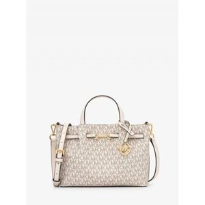 마이클코어스 카슨 센터 지퍼 사첼 스몰 - MK 시그니처 35S5G2ZS5B2605 라이트 크림 멀티