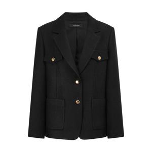 질스튜어트 뉴욕 여성 25SS 스테디셀러 블랙 포켓 울혼방 자켓 WJJA5A130BK