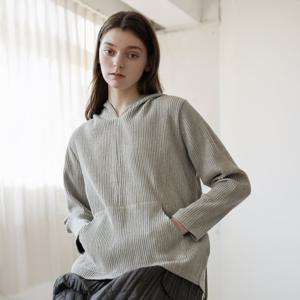 [요이츠]기모 플리츠 후드 캥거루 티셔츠_YG11WNPBL01