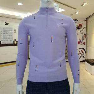 [루이까스텔]남성전판깃발자수반집업스웨터/3GRSW081V