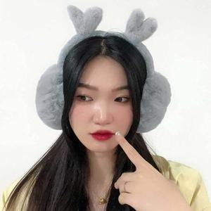 하트 귀마개 퍼 털 니트귀도리 보온 겨울 방한 왕