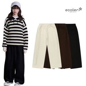 [에꼴리에]여자 겨울신상 코듀로이본딩폴딩와이드바지(25D1255)