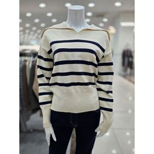 [더아이잗]스트라이프 세일러 칼라 풀오버 니트 IRAM1PO801IV40