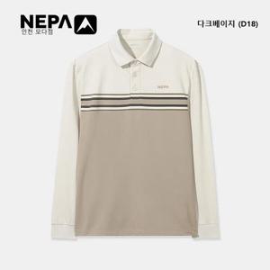 [네파]남성 스트라이프 패턴 브러쉬 폴로 티셔츠 - 7L75213_D18_
