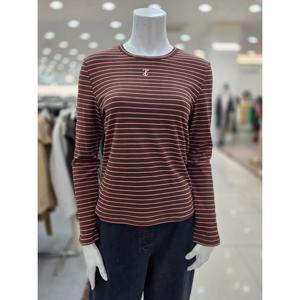 [더아이잗]스트라이프 로고 자수 티셔츠 IRCM0TS871BR40