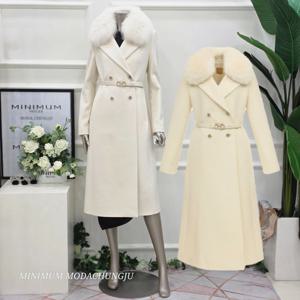 [미니멈]MD 울 캐시미어 퍼 더블버튼 코트  MD MYDAWL1010IV1