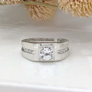 남자반지 C012 트리플 사각 큐빅