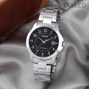 카시오 MTP-V004D-1B 다이버룩 아웃도어 아날로그 캐쥬얼 남자 메탈 시계 d