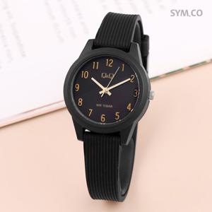 큐앤큐 VS13J-009Y 저소음 공무원 시험 간호사 학생 남녀공용 우레탄 시계 d