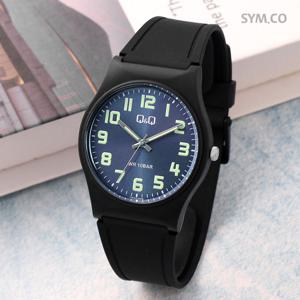 큐앤큐 VS42J-003Y 저소음 공무원 시험 간호사 학생 남녀공용 우레탄 시계 d