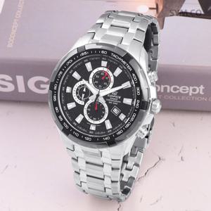에디피스 EF-539D-1A 크로노그래피 블랙 쿼츠 스포츠 정장 남자 메탈 시계 d