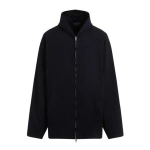 25 FW 발렌시아가 집업 후드 자켓 네이비 808823TBP01