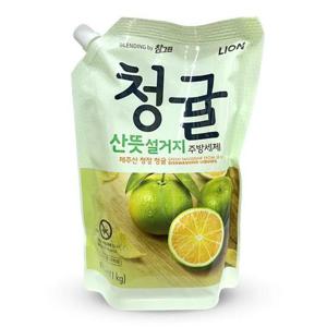 청귤 산뜻설거지 리필 1kg 참그린 주방세제
