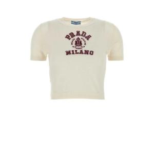 PRADA Ivory cashmere sweater P24M2MSOOO16NZ F0X97