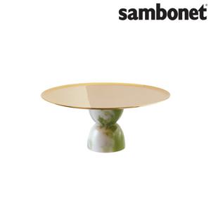 [삼보넷] 마담 케이크 스탠드 22cm PVD 골드 (그린 제이드)