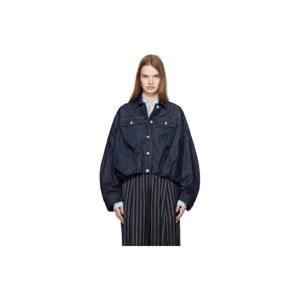 드리스반노튼 청자켓 네이비 코튼 데님 재킷 261358F060000