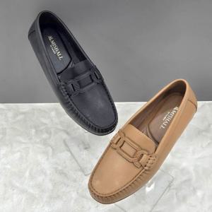 [탠디]띠장식 클래식 여성 로퍼 X2HS52YH03 CAMEL BLACK 1DC JJ