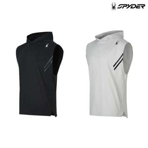 [스파이더] 남성 머슬핏 후드 슬리브리스 티셔츠 SPJPCNHD201M