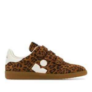 이자벨마랑 레오파드 프린트 스웨이드 로우탑 스니커즈 BK0013F