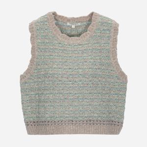 [써스데이아일랜드][여성]멀티 컬러 트위드 니트 베스트(T258MVT253W)