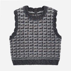 [써스데이아일랜드][여성]멀티 컬러 트위드 니트 베스트(T258MVT256W)