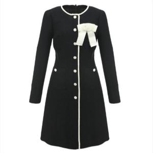 [미니멈]배색라인 브로치 원피스(MYBAWO8270DV)_IC