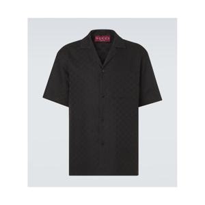 구찌 GG 캔버스 리넨 블렌드 볼링 셔츠 P01148561