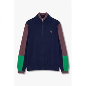 PAUL SMITH 컬러 블록 집업 가디건_네이비 5755128010