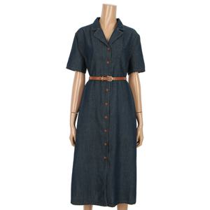 [지지피엑스]더블 카라 데님 반팔 원피스 (GO4OP013F)