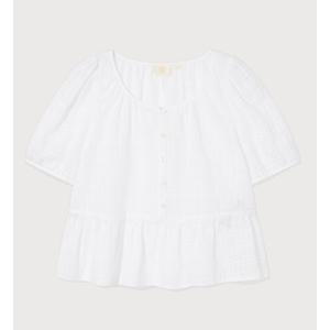 커버낫 우먼 셔링 플레어 하프 블라우스 B1 CO2502SS74 WH