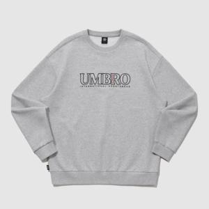 엄브로긴팔티 JQS UQ121CFS16-MGR 에센셜 플러스 자수 레터링 맨투맨 (MGR)H. GREY