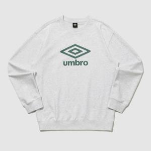 엄브로긴팔티 JQS UQ121CFS19-WMG 에센셜 빅로고 맨투맨 / WHITE MELANGE