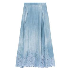 에르마노 설비노 미디 스커트 D482O355AP EMYS4217 Clear Blue