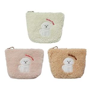 위드 앨리스 쁘숑앤포숑 뽀글이 미니 삼각파우치 내용물 보호 푹신푹신