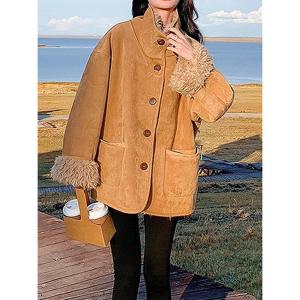 [예쎄](예쎄) 리버시블 스웨이드 양털 하프 무스탕(S5WCT049A)