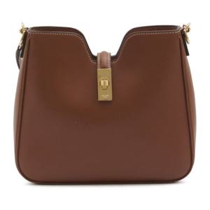셀린느 브라운 가죽 트위스트락 숄더백 12069 3FX904LU