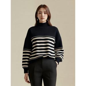 [예쎄](예쎄) 스트라이프 패턴 터틀넥 니트(S5WKN052A)