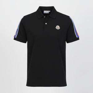 MONCLER 로고 패치 스트라이프 반팔피케 (8A00020 899UR 999)