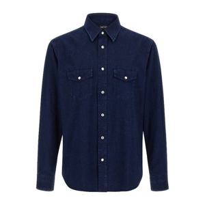 톰포드 체스트 포켓 스냅 버튼 웨스턴 데님 셔츠 HDS001FMC289