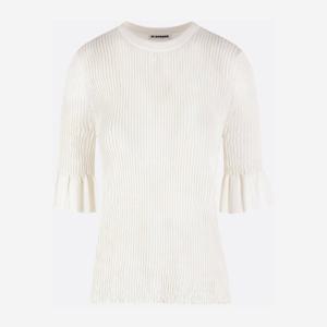 질샌더 비스코스 블렌드 스모크 스티치 탑 J02GC0144 J18363100