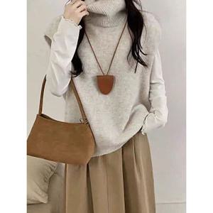 [예쎄](예쎄) 루즈핏 터틀넥 니트베스트 (S5WVT027A)