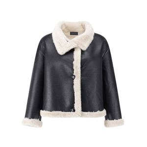 [탱커스]빈티지 무스탕 레더 하이넥 퍼 배색 자켓 (TX4JK032L0)