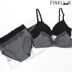 [핑크룩] 세일러 노와이어코튼 브라팬티 4종세트