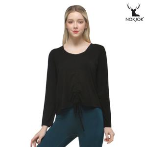 녹족 요가복 필라테스복 그레이스 모달 긴팔티 블랙